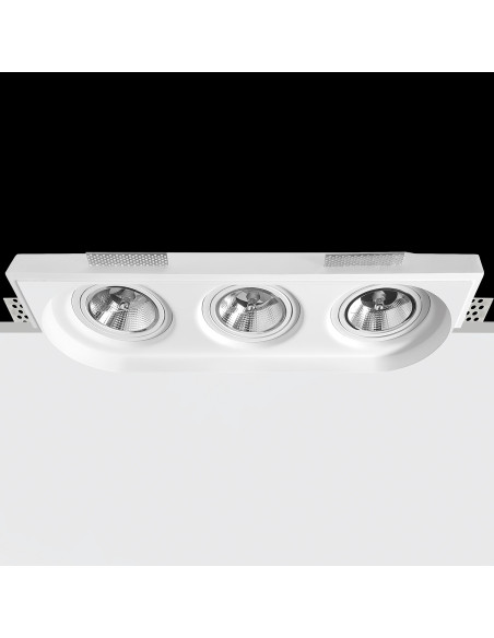 Empotrable modelo KU 3 en color Blanco para 3XGU10 (no incluida)