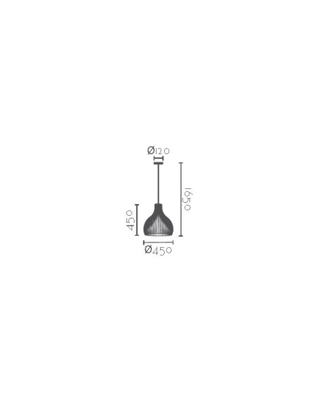 Lámpara colgante modelo TILO para 1xE27 (no incluida)