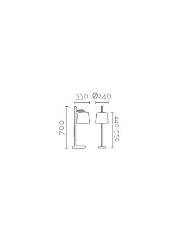 Lámpara de mesa modelo HIBISCO en color Natural para 1xE27 (no incluida)
