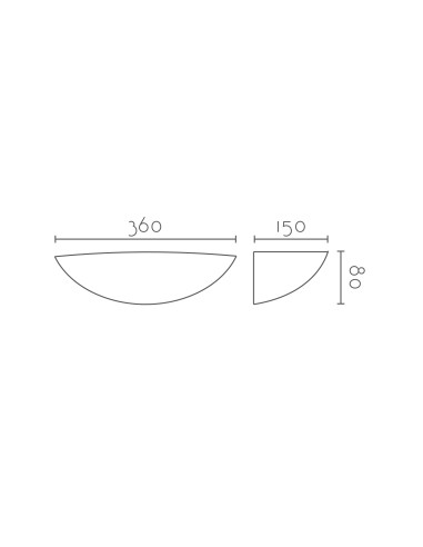 Aplique de pared modelo ESFERA 360 - 1xE27 en color Blanco para 1xE27 (no incluida)