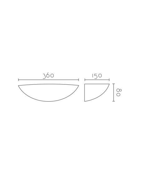 Aplique de pared modelo ESFERA 360 - 1xE27 en color Blanco para 1xE27 (no incluida)