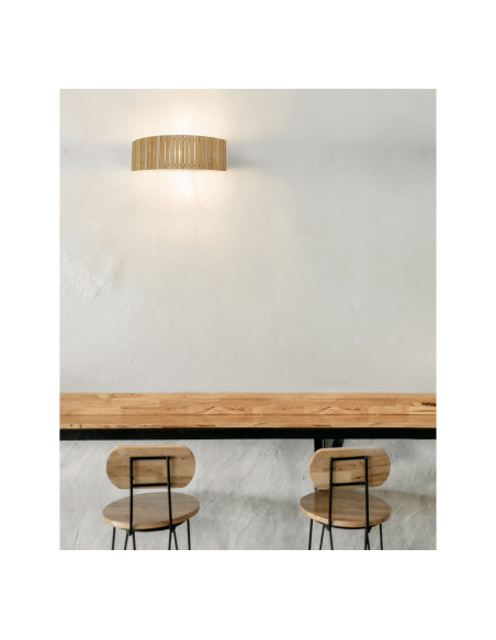 Aplique de pared modelo Yuca en color Natural para 1xE27 (no incluida)