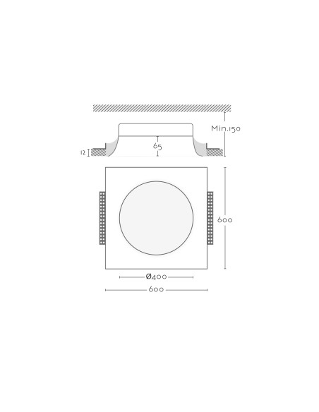Empotrable modelo SUNLIGHT 600 Dimable en color Blanco