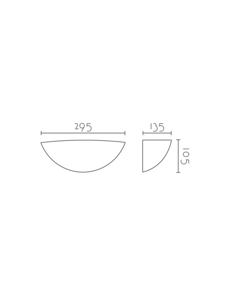 Aplique de pared modelo ESFERA 295 - 1xE27 en color Blanco para 1xE27 (no incluida)