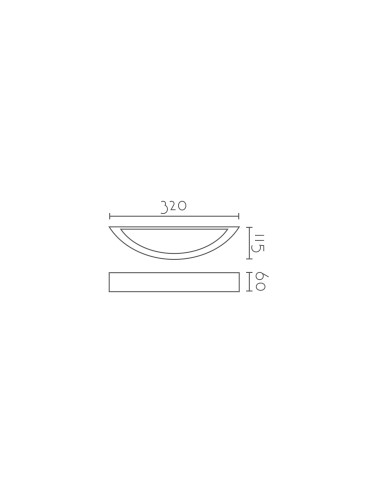 Aplique de pared modelo NORA 320 en color Blanco
