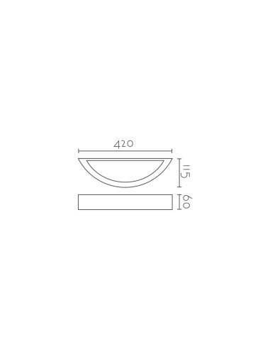 Aplique de pared modelo NORA 420 en color Blanco