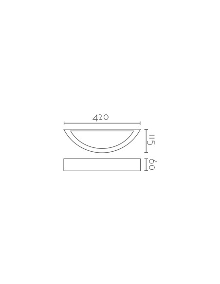 Aplique de pared modelo NORA 420 en color Blanco
