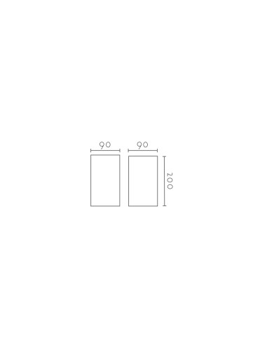 Aplique de pared modelo UMA 200 en color Blanco para 2XG9 (no incluida)