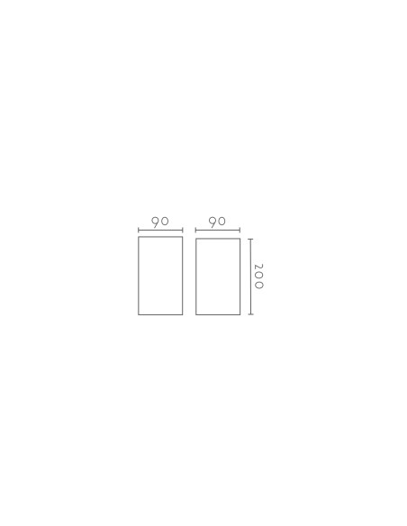Aplique de pared modelo UMA 200 en color Blanco para 2XG9 (no incluida)