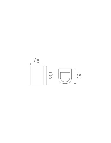 Aplique de pared modelo BRUNO 180 en color Blanco para 2xGU10 (no incluida)