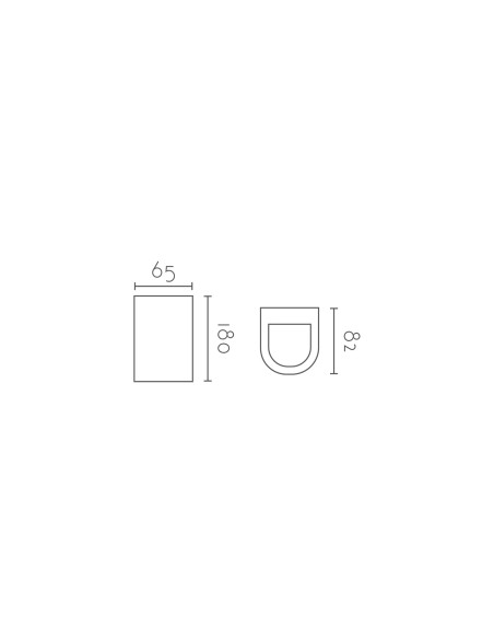 Aplique de pared modelo BRUNO 180 en color Blanco para 2xGU10 (no incluida)