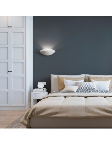 Aplique de pared modelo CRETA - 1xE27 en color Blanco para 1xE27 (no incluida)