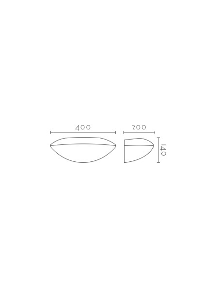 Aplique de pared modelo CRETA LED en color Blanco