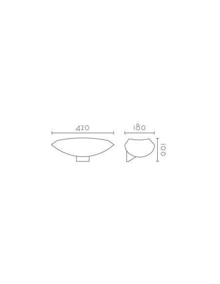 Aplique de pared modelo APOLO LED Dimable en color Blanco
