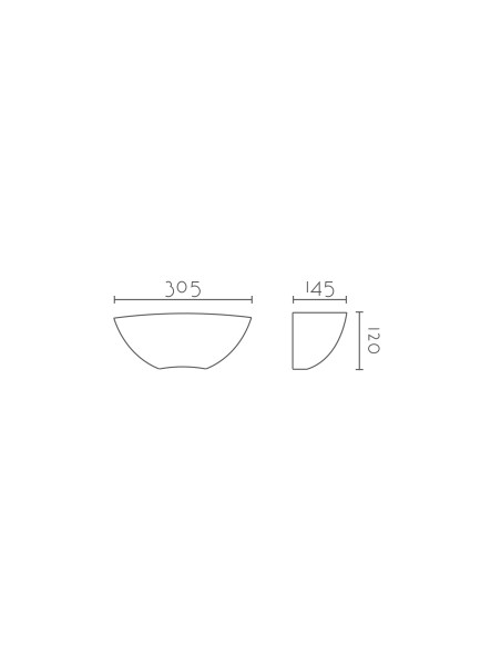 Aplique de pared modelo ESFERA UP-DOWN 305 - 1xE27 en color Blanco para 1xE27 (no incluida)