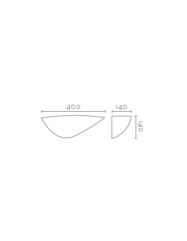 Aplique de pared modelo GAMMA - 1xE27 en color Blanco para 1xE27 (no incluida)