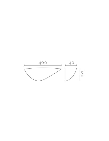 Aplique de pared modelo GAMMA - 1xE27 en color Blanco para 1xE27 (no incluida)