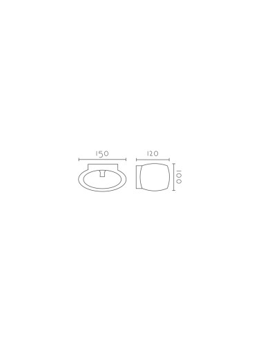 Aplique de pared modelo LIZ 150 en color Blanco para 1XG9 (no incluida)