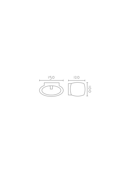 Aplique de pared modelo LIZ 150 en color Blanco para 1XG9 (no incluida)