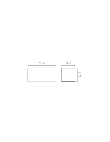 Aplique de pared modelo BRAVO 250 LED en color Blanco