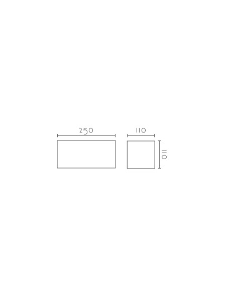 Aplique de pared modelo BRAVO 250 LED en color Blanco