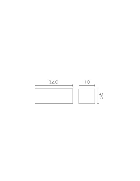 Aplique de pared modelo NICO 240 - 1xE27 en color Blanco para 1xE27 (no incluida)