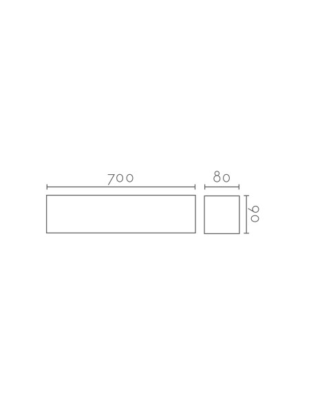 Aplique de pared modelo TROPIC 700 Dimable en color Blanco