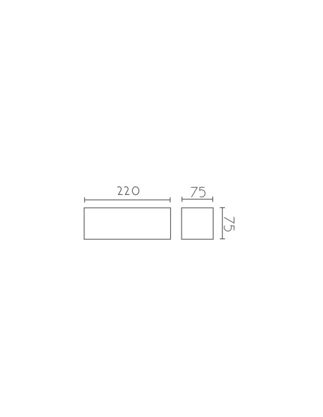 Aplique de pared modelo JAIRO 220 en color Blanco para 1XG9 (no incluida)