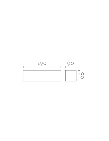 Aplique de pared modelo LUCIO 290 en color Blanco para 2XG9 (no incluida)