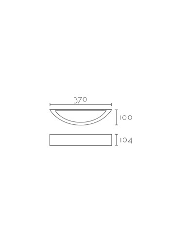 Aplique de pared modelo CRONOS 370 LED Dimable en color Blanco