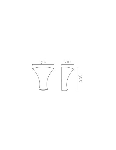 Aplique de pared modelo VESUBIO - 1XGU10 + 1E27 LED en color Blanco para 1XGU10 + 1E27 LED (no incluida)
