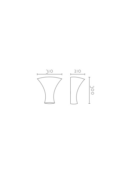 Aplique de pared modelo VESUBIO - 1XGU10 + 1E27 LED en color Blanco para 1XGU10 + 1E27 LED (no incluida)