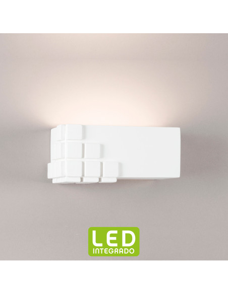 Aplique de pared modelo DINO LED en color Blanco