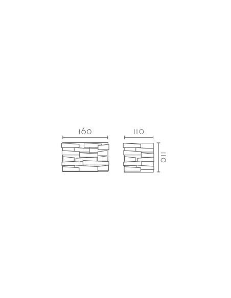 Aplique de pared modelo VALIRA - 1xR7s 78mm en color Blanco para 1xR7s 78mm (no incluida)