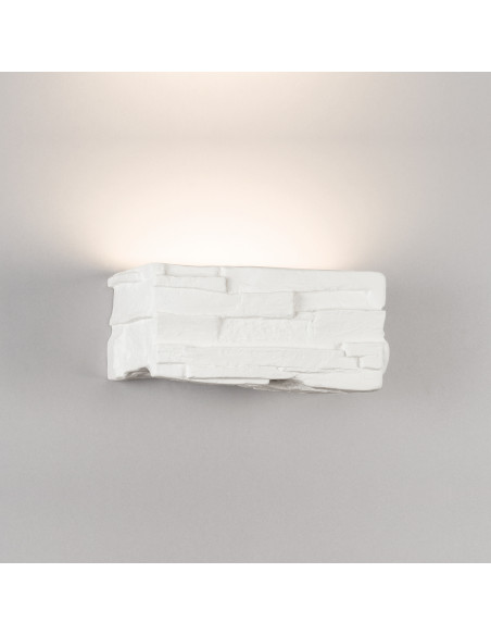 Aplique de pared modelo MONTBLANC - 1xE27 en color Blanco para 1xE27 (no incluida)