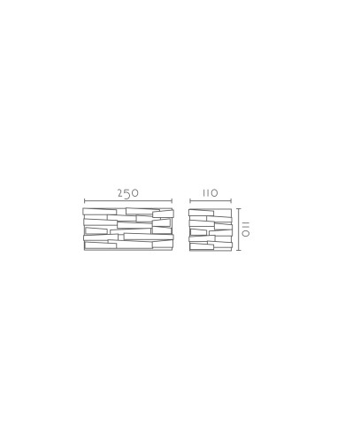 Aplique de pared modelo MONTBLANC - 1xE27 en color Blanco para 1xE27 (no incluida)