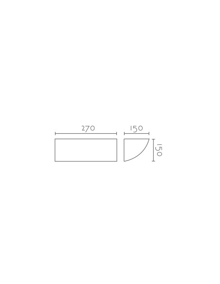 Aplique de pared modelo INCA - 1xE27 en color Blanco para 1xE27 (no incluida)
