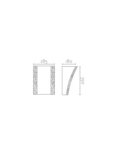 Aplique de pared modelo ARES - 1xR7s 118mm en color Blanco para 1xR7s 118mm (no incluida)