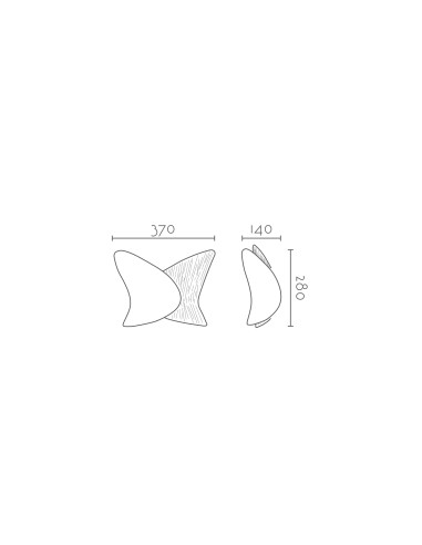 Aplique de pared modelo DARMA LED Dimable en color Blanco