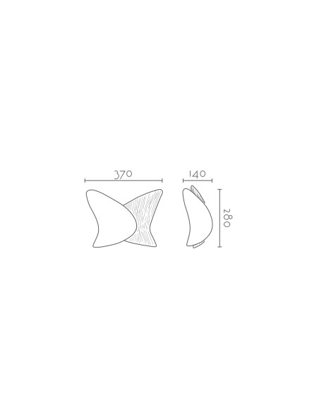Aplique de pared modelo DARMA LED en color Blanco