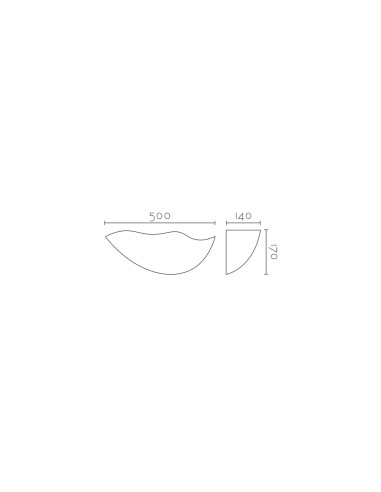 Aplique de pared modelo BRISA - 1xE27 en color Blanco para 1xE27 (no incluida)