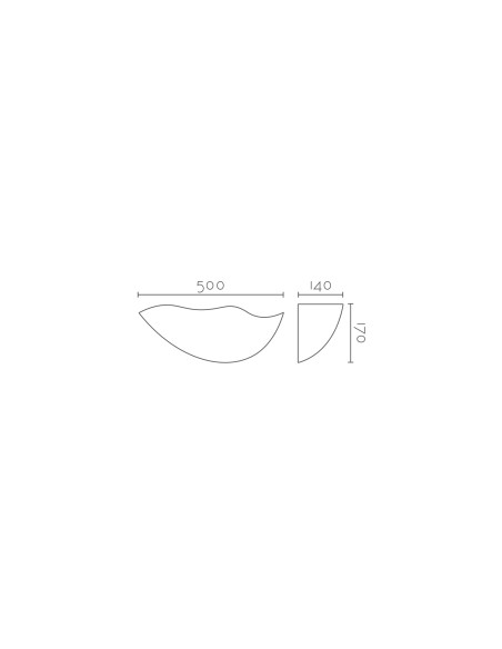 Aplique de pared modelo BRISA - 1xE27 en color Blanco para 1xE27 (no incluida)