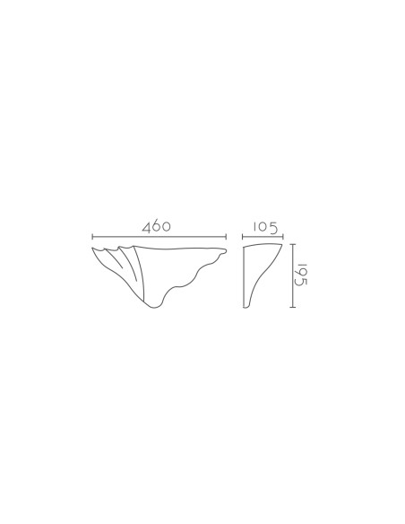Aplique de pared modelo ADA en color Blanco para 1xR7s 78mm (no incluida)
