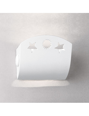 Aplique de pared modelo STARS SUN - 1xE27 en color Blanco para 1xE27 (no incluida)