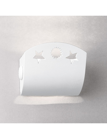 Aplique de pared modelo STARS SUN - 1xE27 en color Blanco para 1xE27 (no incluida)
