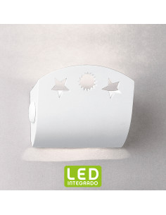 Aplique de pared modelo STARS SUN LED en color Blanco