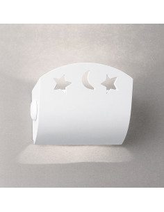 Aplique de pared modelo STARS MOON - 1xE27 en color Blanco para 1xE27 (no incluida)