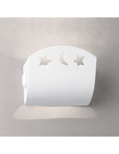 Aplique de pared modelo STARS MOON - 1xE27 en color Blanco para 1xE27 (no incluida)