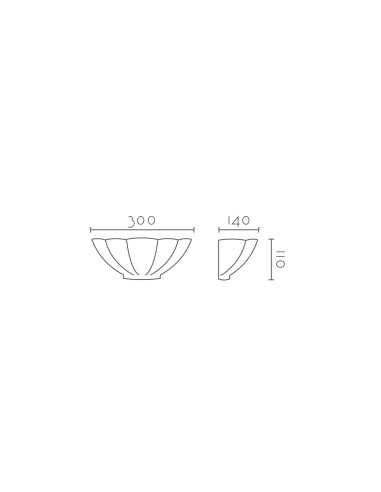 Aplique de pared modelo ATENEA - 1xE27 en color Blanco para 1xE27 (no incluida)