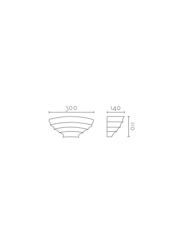 Aplique de pared modelo ORION LED en color Blanco